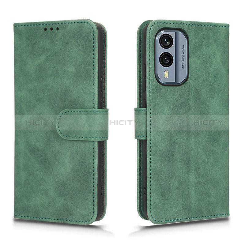 Custodia Portafoglio In Pelle Cover con Supporto L01Z per Nokia X30 5G Verde