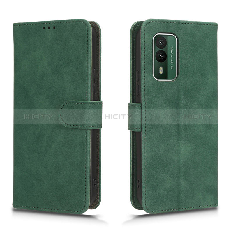 Custodia Portafoglio In Pelle Cover con Supporto L01Z per Nokia XR21 Verde