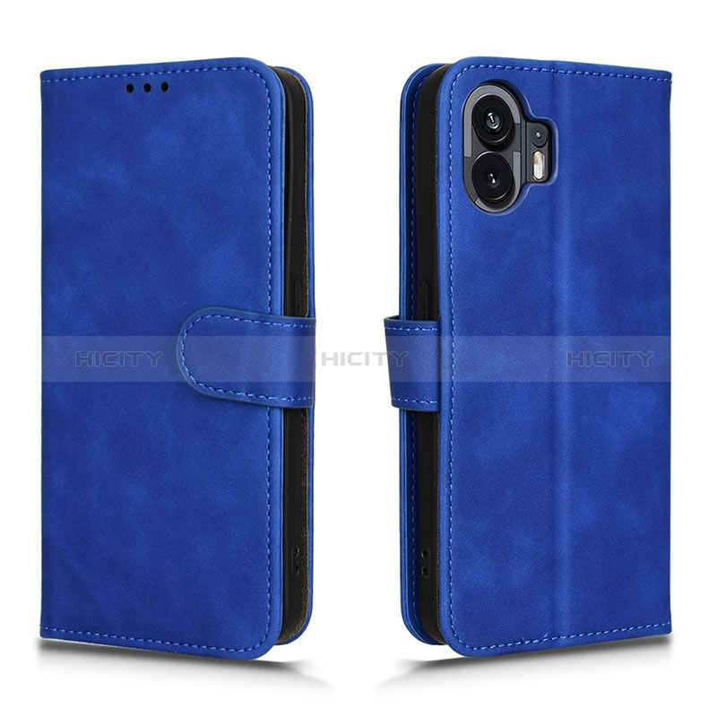 Custodia Portafoglio In Pelle Cover con Supporto L01Z per Nothing Phone 2 Blu