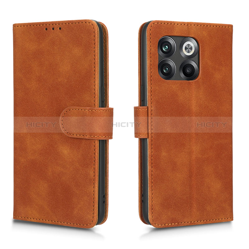 Custodia Portafoglio In Pelle Cover con Supporto L01Z per OnePlus 10T 5G Marrone