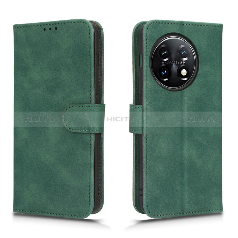 Custodia Portafoglio In Pelle Cover con Supporto L01Z per OnePlus 11 5G Verde