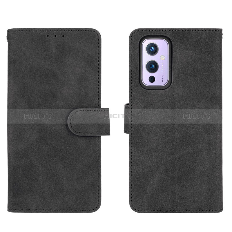 Custodia Portafoglio In Pelle Cover con Supporto L01Z per OnePlus 9 5G Nero