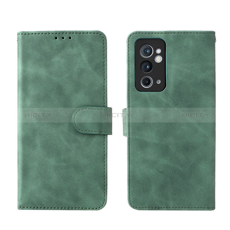 Custodia Portafoglio In Pelle Cover con Supporto L01Z per OnePlus 9RT 5G Verde