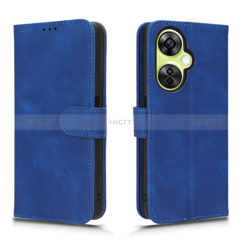 Custodia Portafoglio In Pelle Cover con Supporto L01Z per OnePlus Nord CE 3 5G Blu