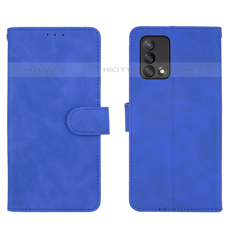 Custodia Portafoglio In Pelle Cover con Supporto L01Z per Oppo A74 4G Blu