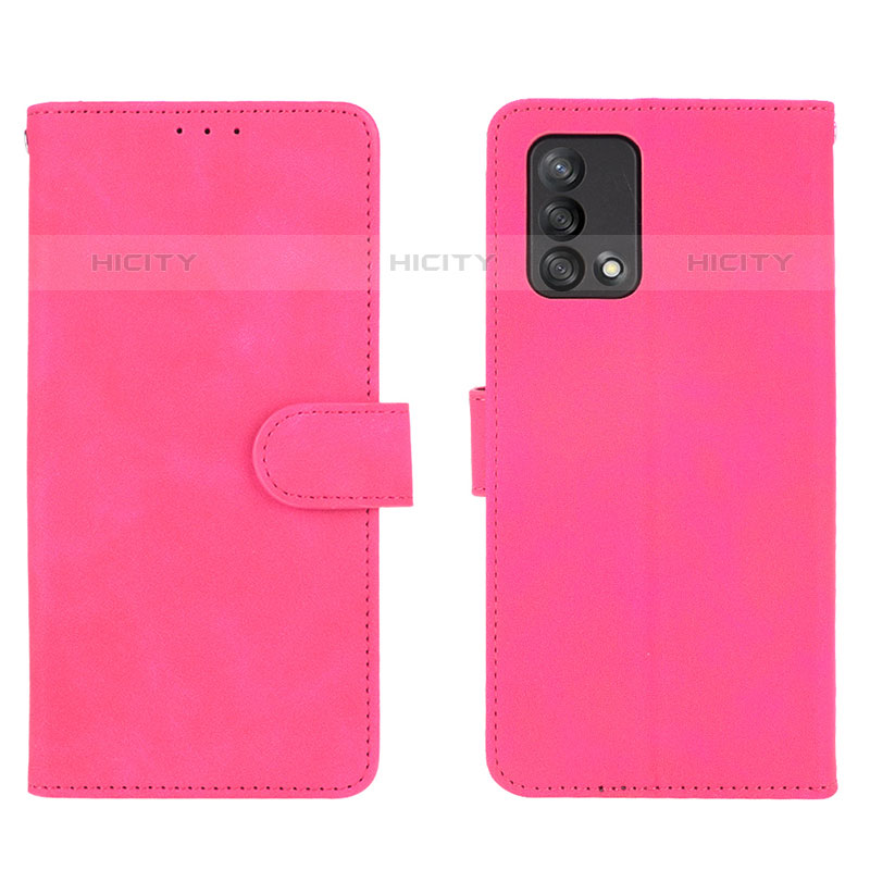 Custodia Portafoglio In Pelle Cover con Supporto L01Z per Oppo A74 4G Rosa Caldo