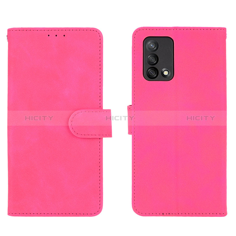 Custodia Portafoglio In Pelle Cover con Supporto L01Z per Oppo A95 4G Rosa Caldo