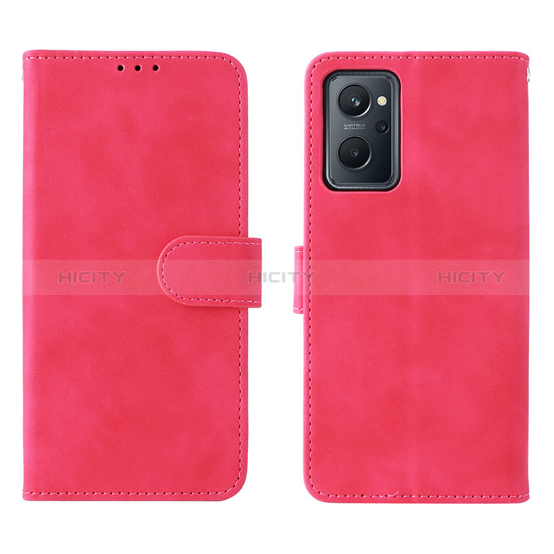 Custodia Portafoglio In Pelle Cover con Supporto L01Z per Oppo A96 4G Rosa Caldo