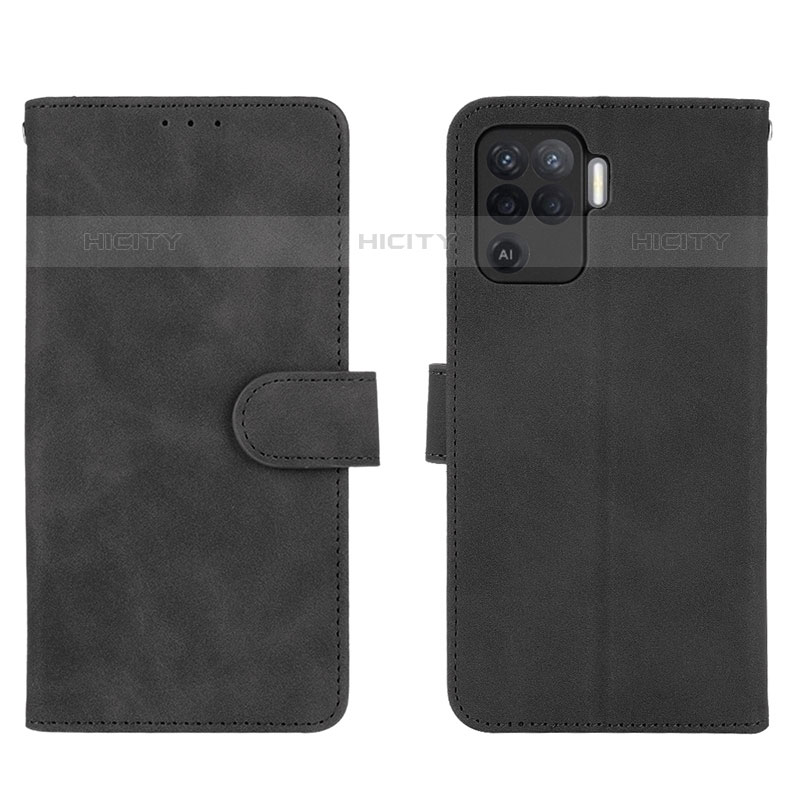 Custodia Portafoglio In Pelle Cover con Supporto L01Z per Oppo F19 Pro Nero