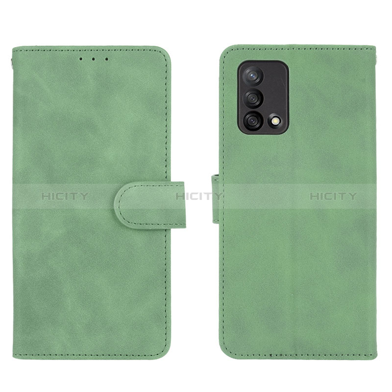 Custodia Portafoglio In Pelle Cover con Supporto L01Z per Oppo F19 Verde