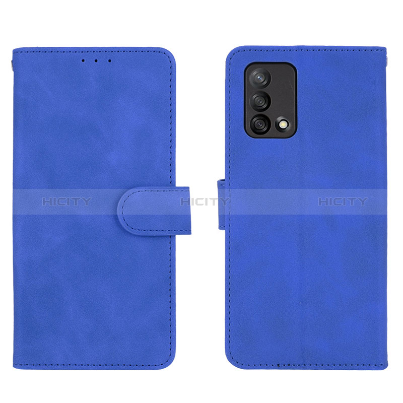 Custodia Portafoglio In Pelle Cover con Supporto L01Z per Oppo F19s Blu