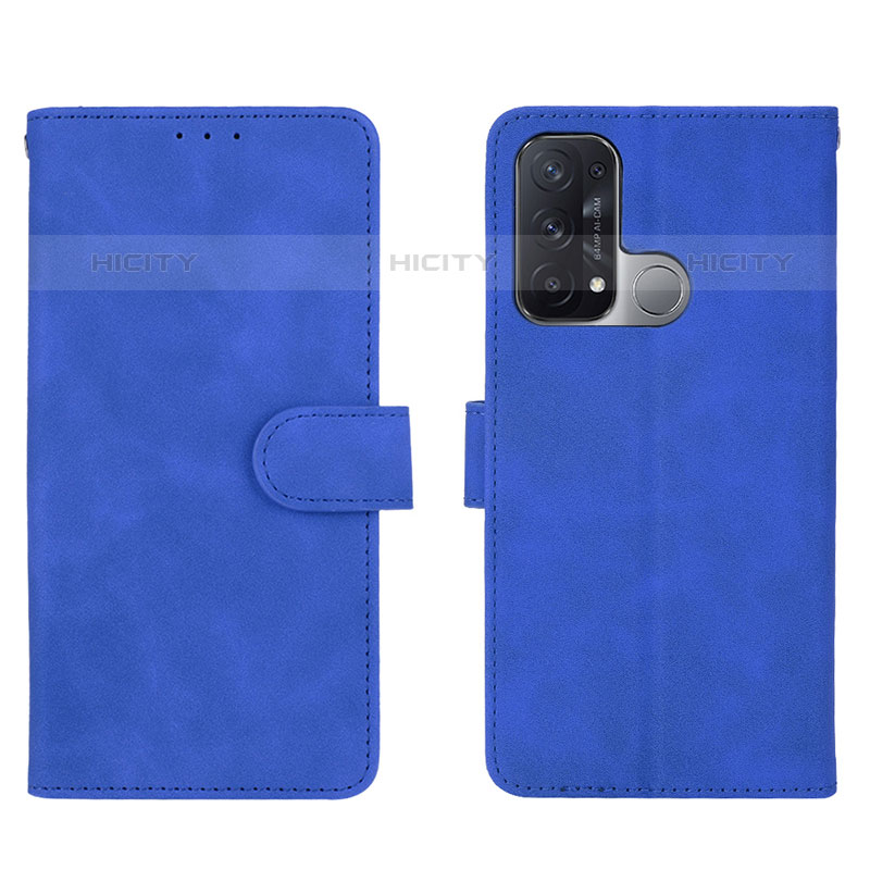 Custodia Portafoglio In Pelle Cover con Supporto L01Z per Oppo Reno5 A Blu