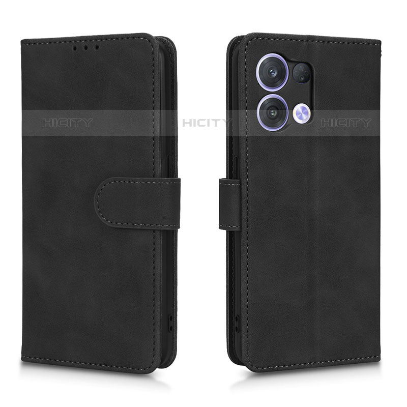 Custodia Portafoglio In Pelle Cover con Supporto L01Z per Oppo Reno8 5G Nero