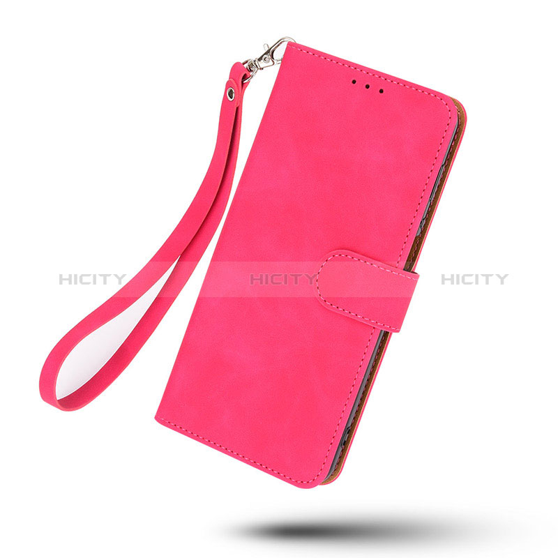 Custodia Portafoglio In Pelle Cover con Supporto L01Z per Realme C20A Rosa Caldo