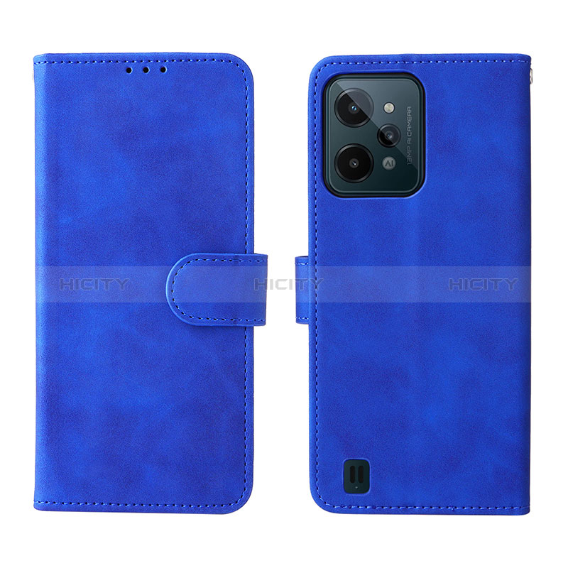 Custodia Portafoglio In Pelle Cover con Supporto L01Z per Realme C31 Blu