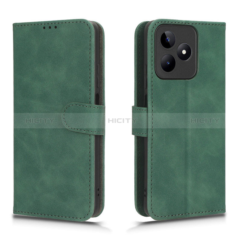 Custodia Portafoglio In Pelle Cover con Supporto L01Z per Realme C53 India Verde