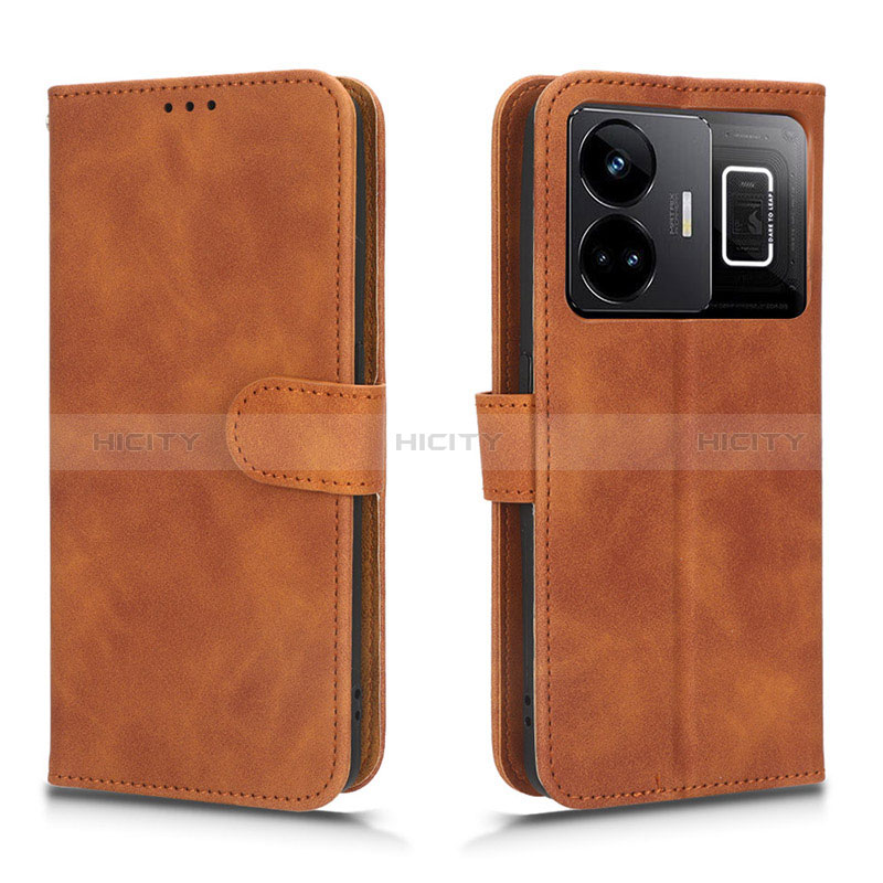 Custodia Portafoglio In Pelle Cover con Supporto L01Z per Realme GT Neo6 5G Marrone