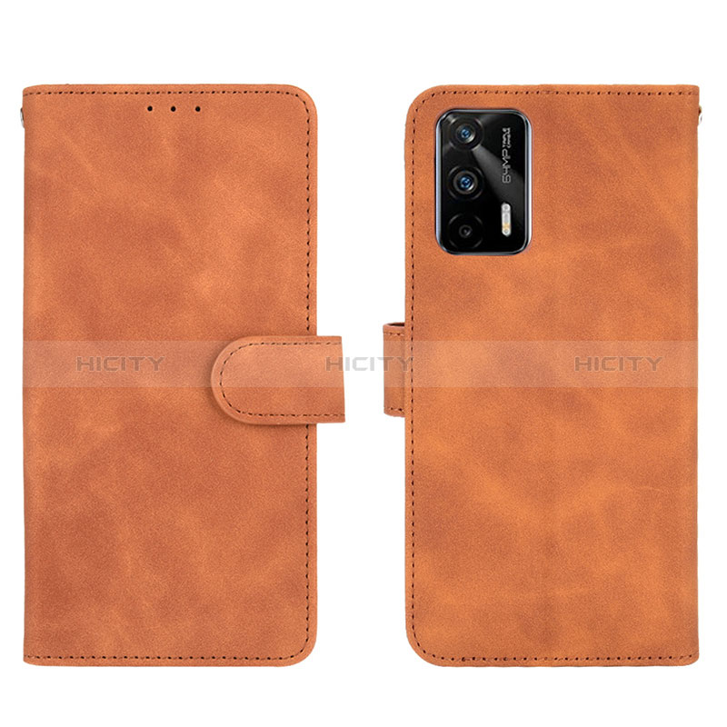 Custodia Portafoglio In Pelle Cover con Supporto L01Z per Realme Q3 Pro 5G Marrone