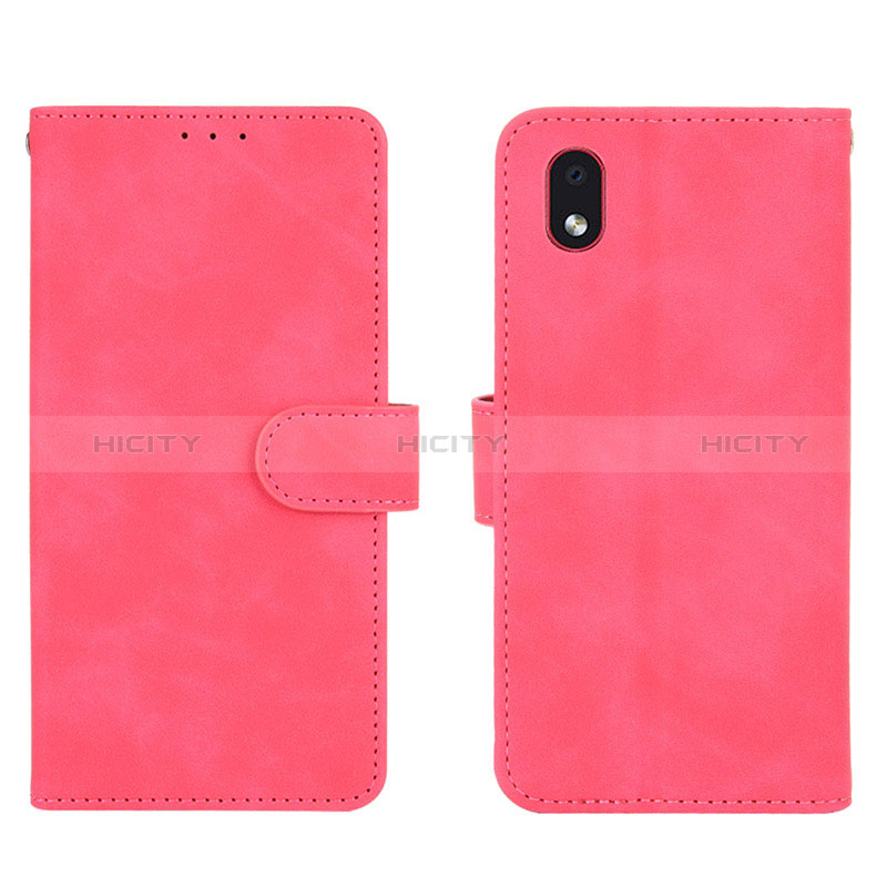 Custodia Portafoglio In Pelle Cover con Supporto L01Z per Samsung Galaxy A01 Core Rosa Caldo