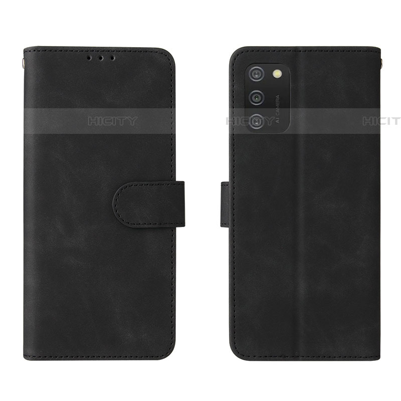 Custodia Portafoglio In Pelle Cover con Supporto L01Z per Samsung Galaxy A03s Nero