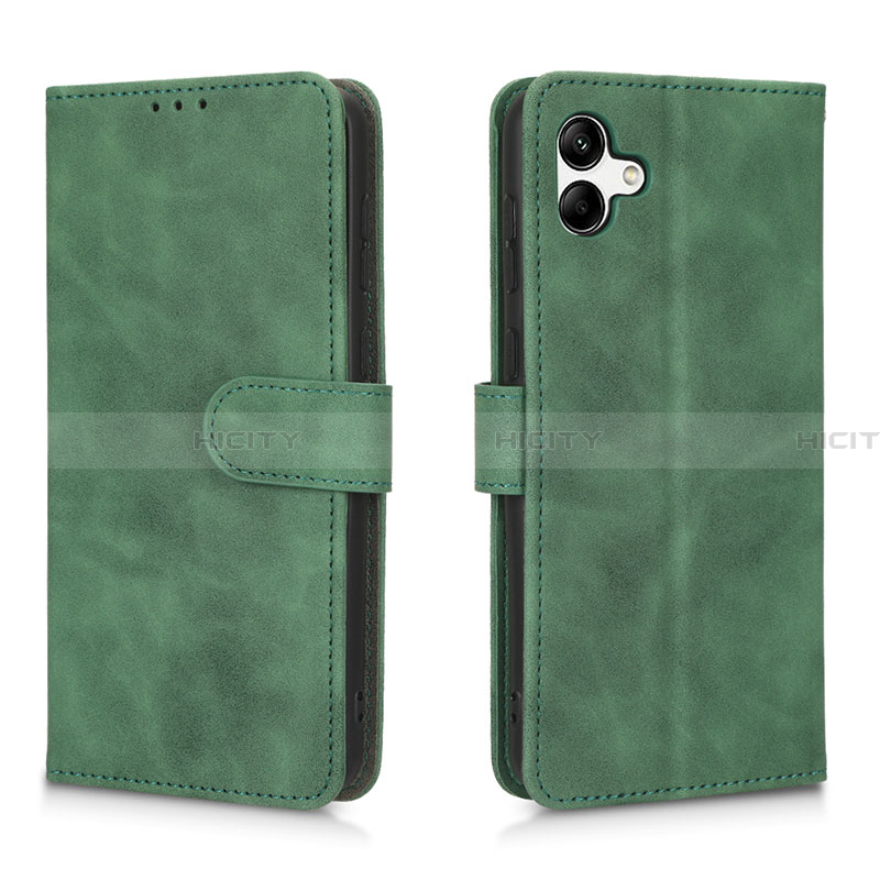 Custodia Portafoglio In Pelle Cover con Supporto L01Z per Samsung Galaxy A04 4G Verde