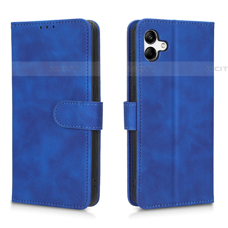 Custodia Portafoglio In Pelle Cover con Supporto L01Z per Samsung Galaxy A04E Blu