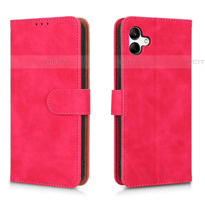 Custodia Portafoglio In Pelle Cover con Supporto L01Z per Samsung Galaxy A04E Rosa Caldo