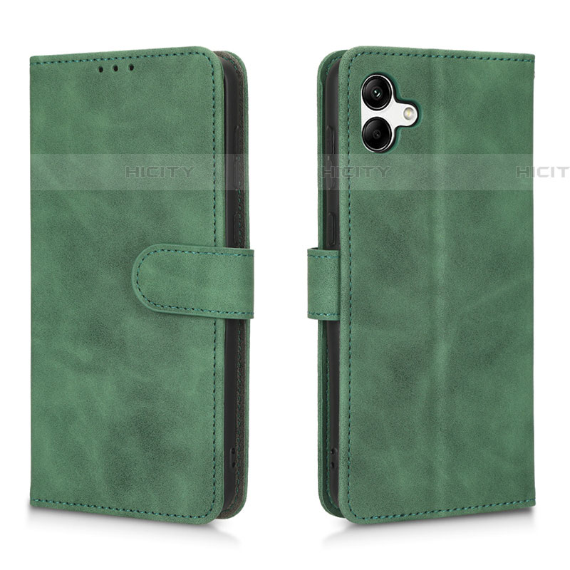 Custodia Portafoglio In Pelle Cover con Supporto L01Z per Samsung Galaxy A04E Verde