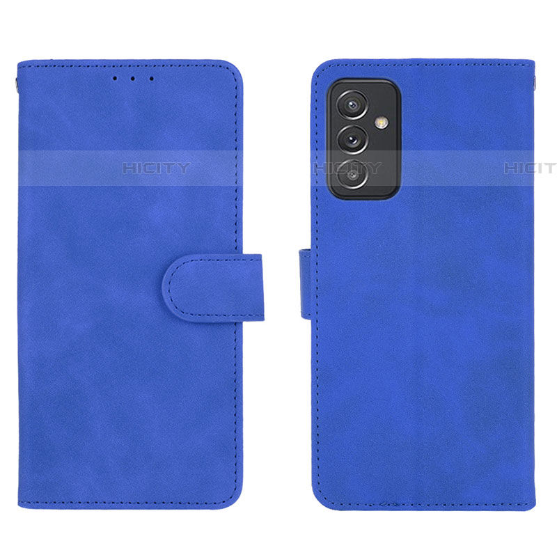 Custodia Portafoglio In Pelle Cover con Supporto L01Z per Samsung Galaxy A05s Blu