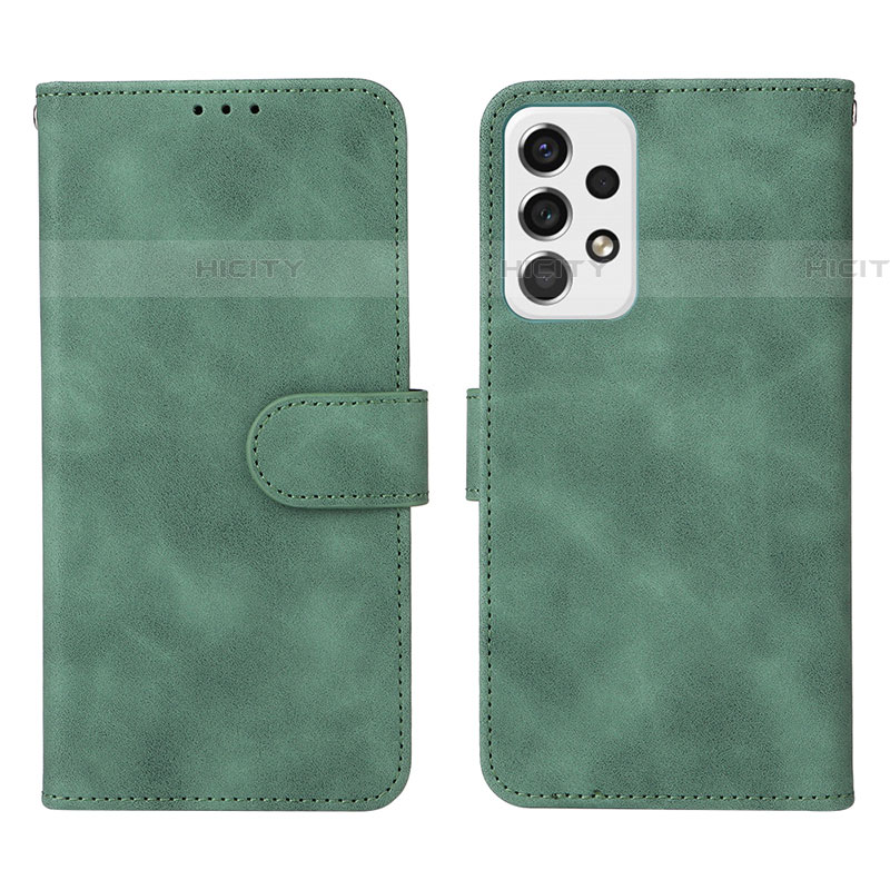 Custodia Portafoglio In Pelle Cover con Supporto L01Z per Samsung Galaxy A53 5G Verde