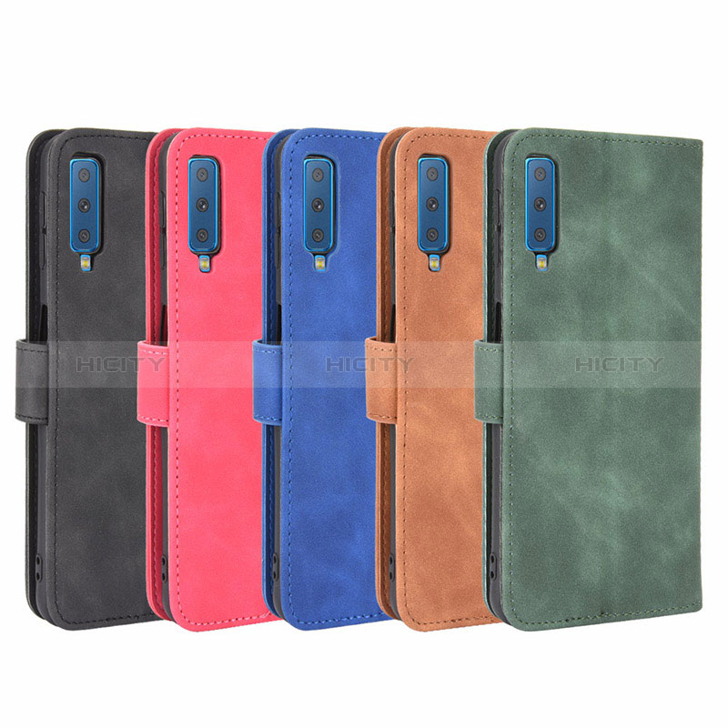 Custodia Portafoglio In Pelle Cover con Supporto L01Z per Samsung Galaxy A7 (2018) A750