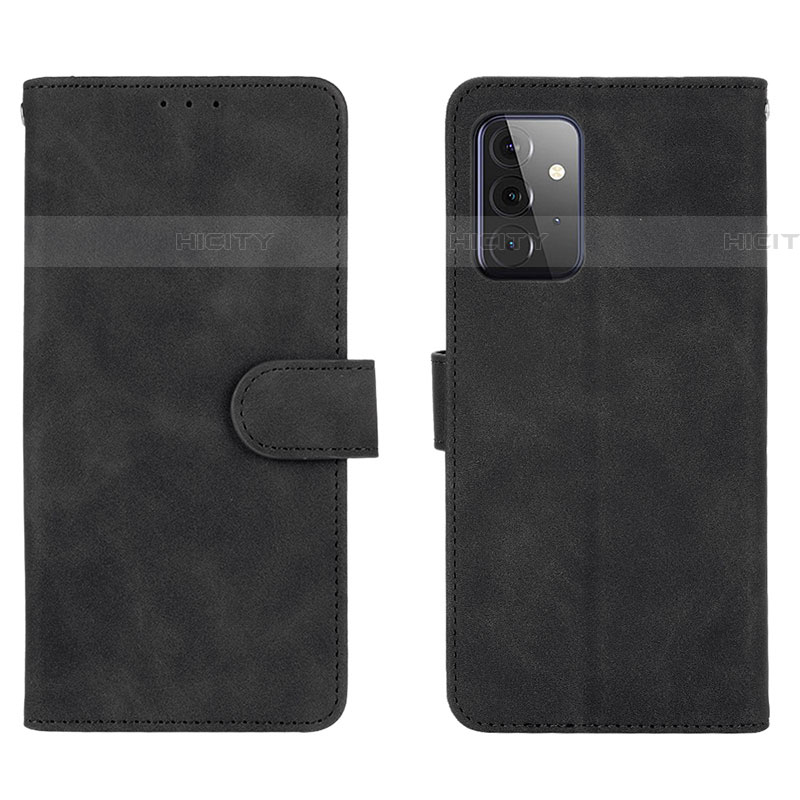 Custodia Portafoglio In Pelle Cover con Supporto L01Z per Samsung Galaxy A72 4G Nero