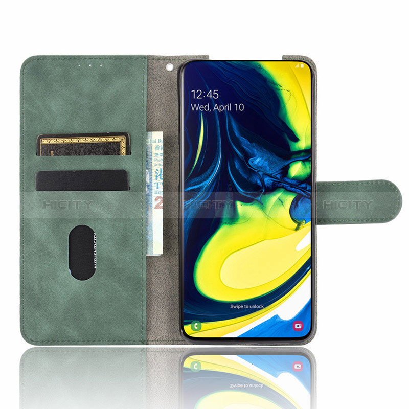 Custodia Portafoglio In Pelle Cover con Supporto L01Z per Samsung Galaxy A80