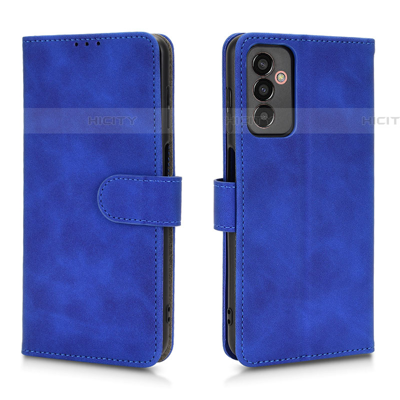 Custodia Portafoglio In Pelle Cover con Supporto L01Z per Samsung Galaxy F13 4G Blu