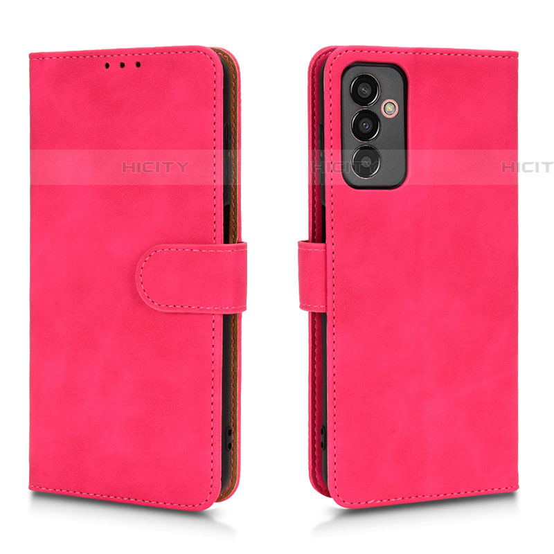 Custodia Portafoglio In Pelle Cover con Supporto L01Z per Samsung Galaxy F13 4G Rosa Caldo