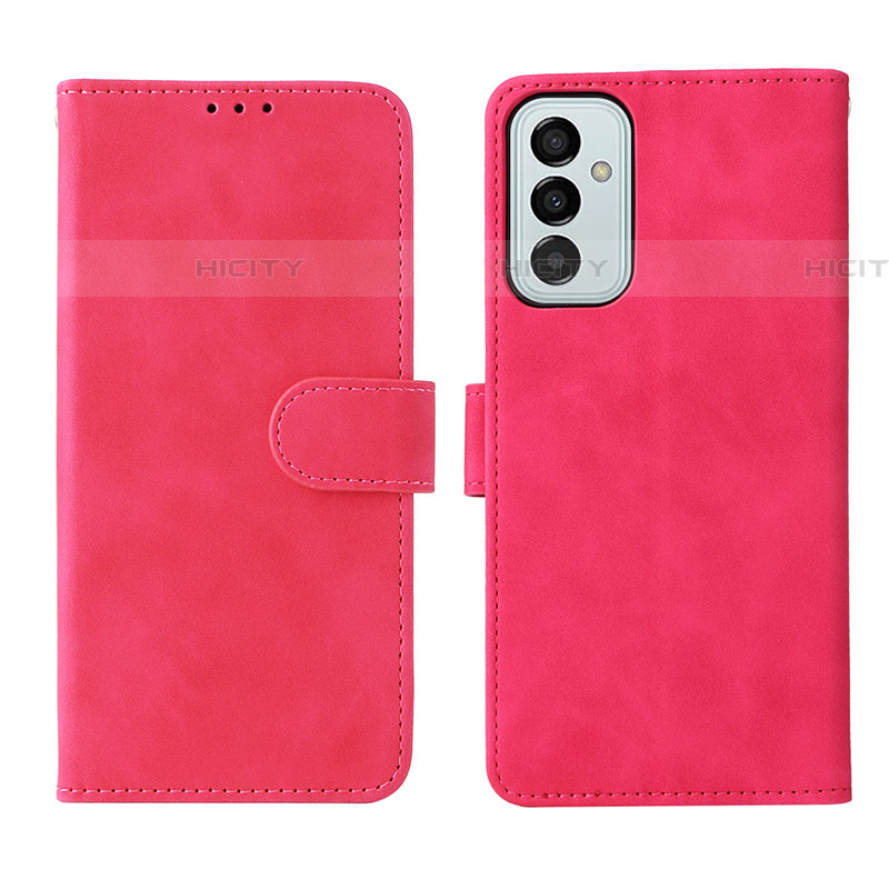 Custodia Portafoglio In Pelle Cover con Supporto L01Z per Samsung Galaxy F23 5G Rosa Caldo