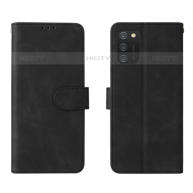 Custodia Portafoglio In Pelle Cover con Supporto L01Z per Samsung Galaxy M02s Nero