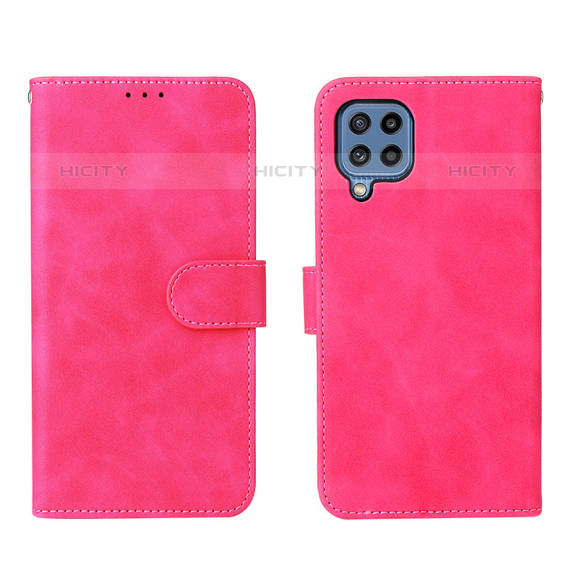 Custodia Portafoglio In Pelle Cover con Supporto L01Z per Samsung Galaxy M32 4G Rosa Caldo