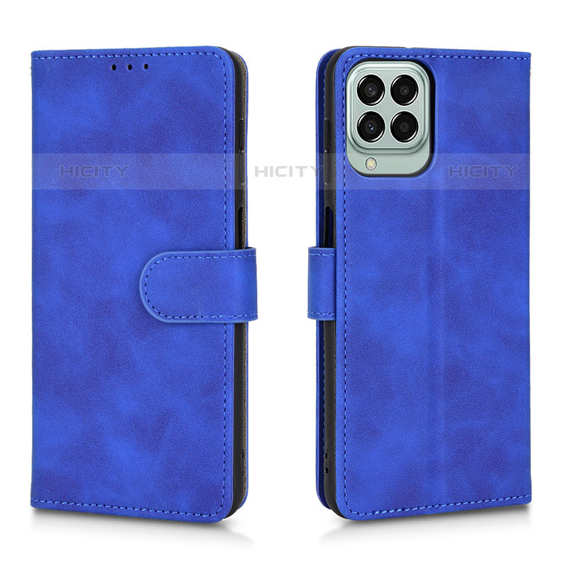 Custodia Portafoglio In Pelle Cover con Supporto L01Z per Samsung Galaxy M33 5G Blu