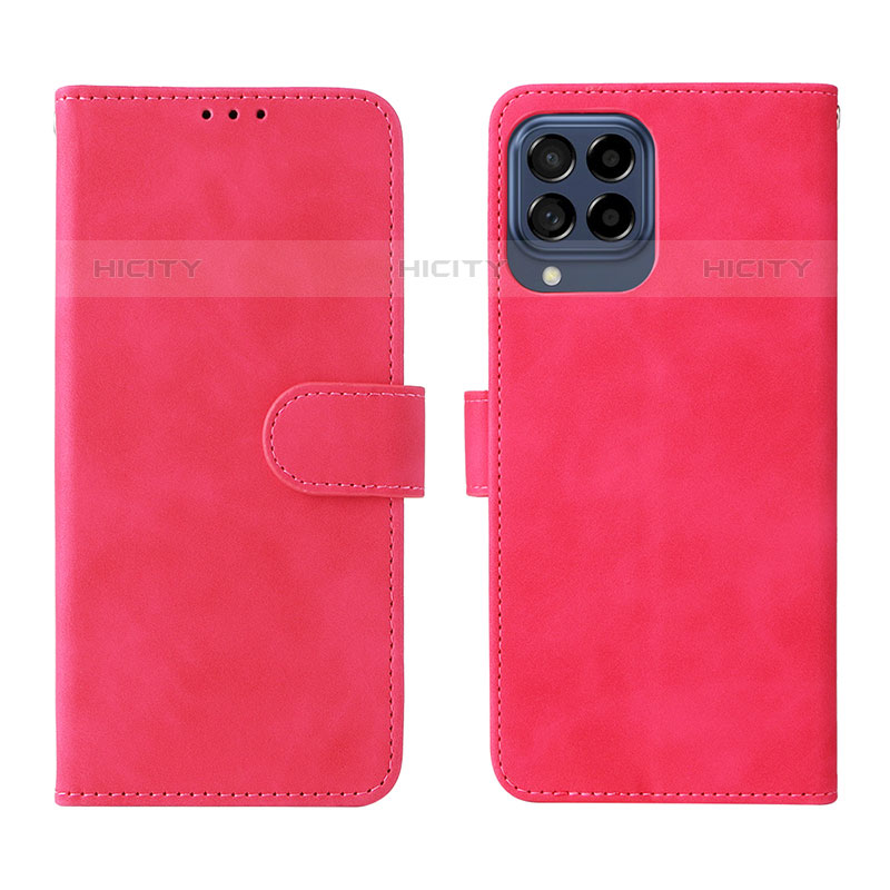 Custodia Portafoglio In Pelle Cover con Supporto L01Z per Samsung Galaxy M53 5G Rosa Caldo