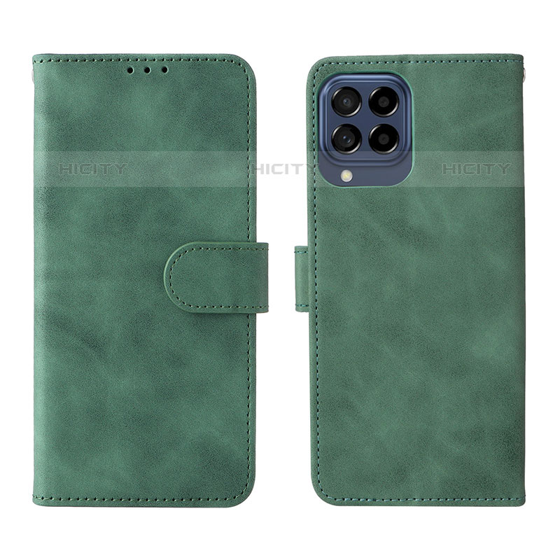 Custodia Portafoglio In Pelle Cover con Supporto L01Z per Samsung Galaxy M53 5G Verde