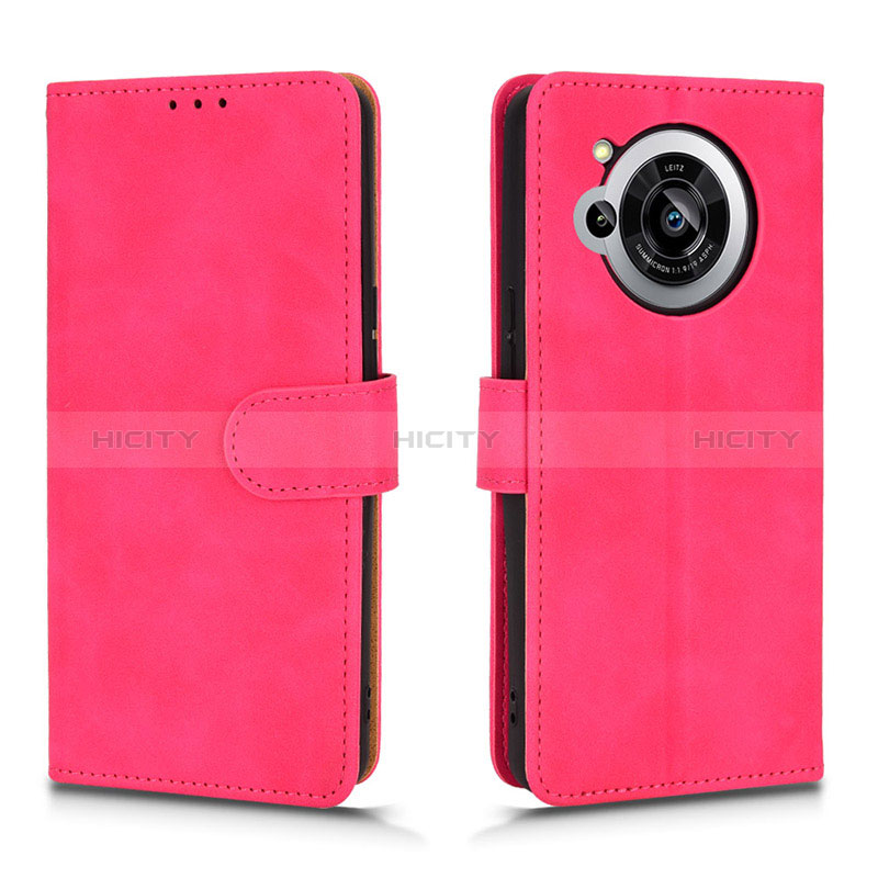 Custodia Portafoglio In Pelle Cover con Supporto L01Z per Sharp Aquos R7 Rosa Caldo