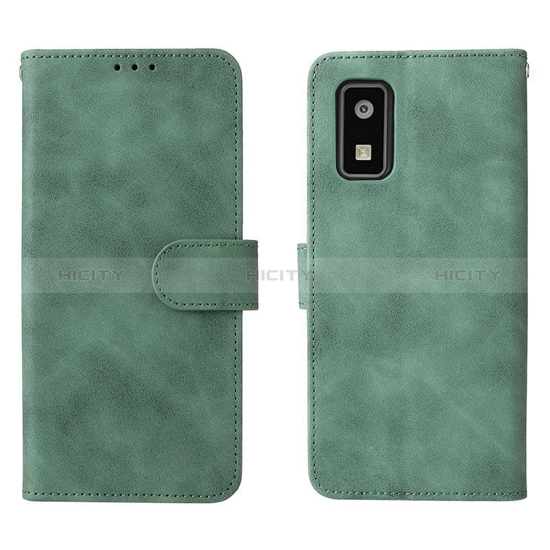 Custodia Portafoglio In Pelle Cover con Supporto L01Z per Sharp Aquos wish Verde