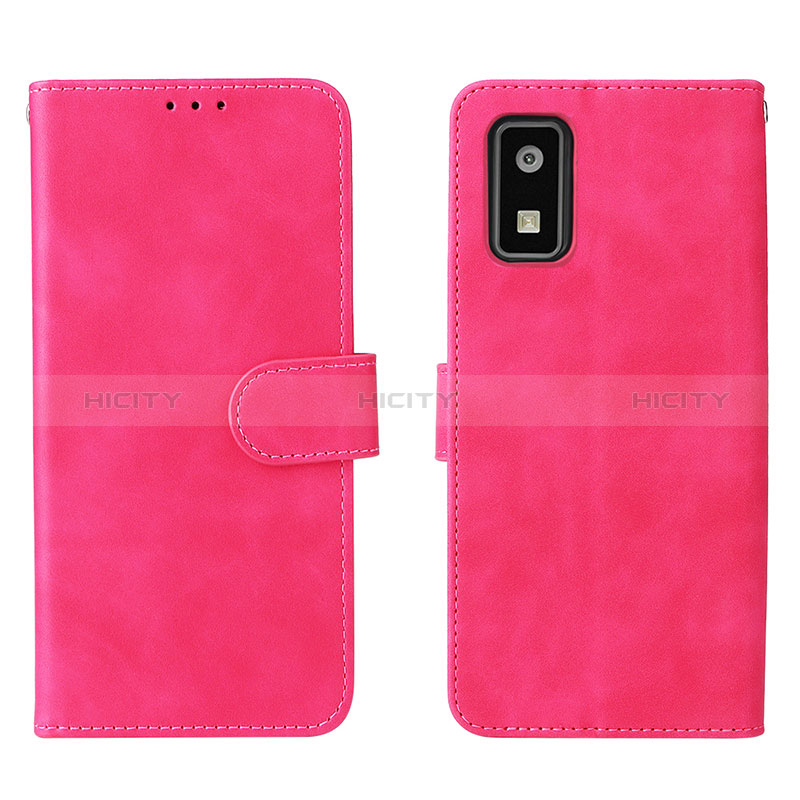 Custodia Portafoglio In Pelle Cover con Supporto L01Z per Sharp Aquos wish2 Rosa Caldo