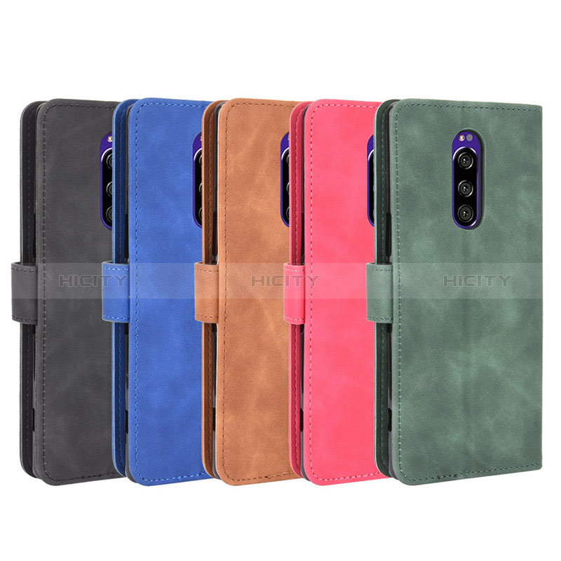 Custodia Portafoglio In Pelle Cover con Supporto L01Z per Sony Xperia 1