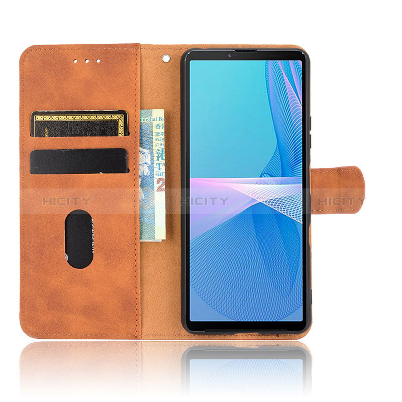 Custodia Portafoglio In Pelle Cover con Supporto L01Z per Sony Xperia 10 III Lite