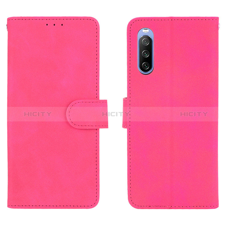 Custodia Portafoglio In Pelle Cover con Supporto L01Z per Sony Xperia 10 III SO-52B