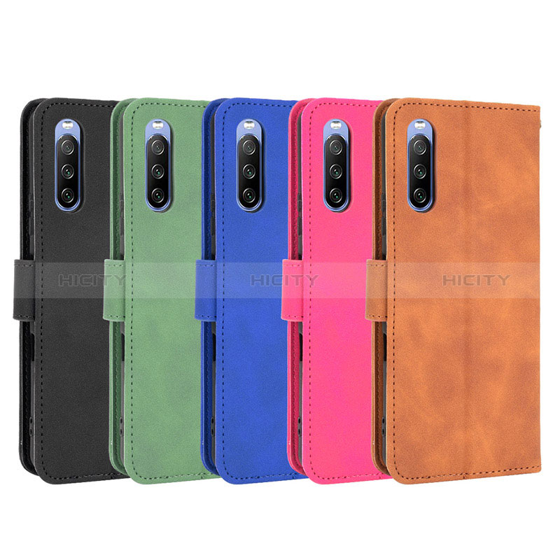 Custodia Portafoglio In Pelle Cover con Supporto L01Z per Sony Xperia 10 III SO-52B