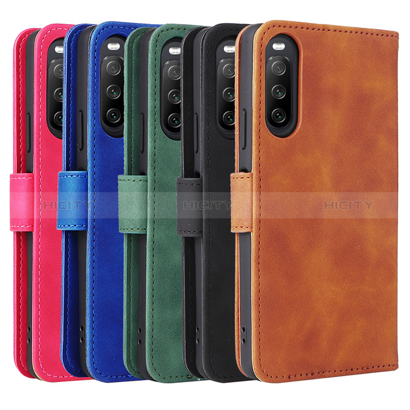 Custodia Portafoglio In Pelle Cover con Supporto L01Z per Sony Xperia 10 IV SO-52C