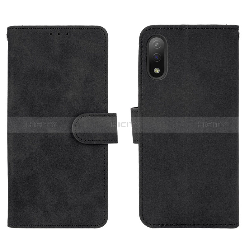 Custodia Portafoglio In Pelle Cover con Supporto L01Z per Sony Xperia Ace II Nero